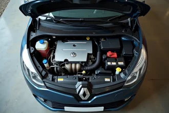 Moteur 1.6 HDi avec fumée noire visible s'échappant du compartiment moteur, diagnostic de fumée diesel
