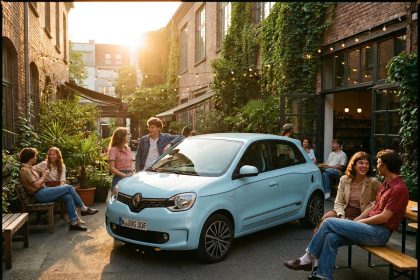 Moteur arrière de la Twingo 3 exposé dans un atelier