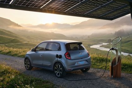 Twingo électrique 2026 en stationnement sur une route urbaine